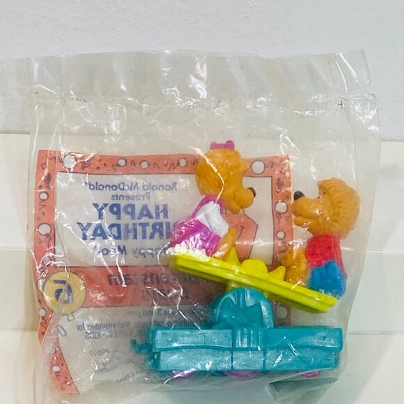 NEW VNTG McDonalds 1994 Berenstain Bears Happy Birthday #6 Bro/Sis Teeter-Totter - Picture 2 of 3